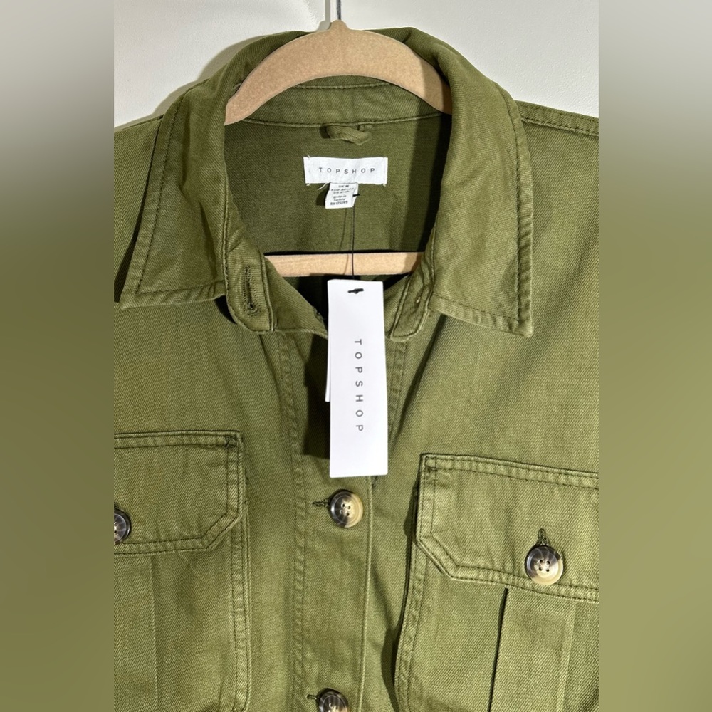 Topshop Cropped Raw Hem Jacket